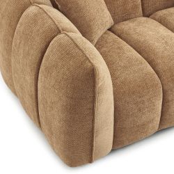 Canapé droit MATILDA 2 places tissu chenille terracotta