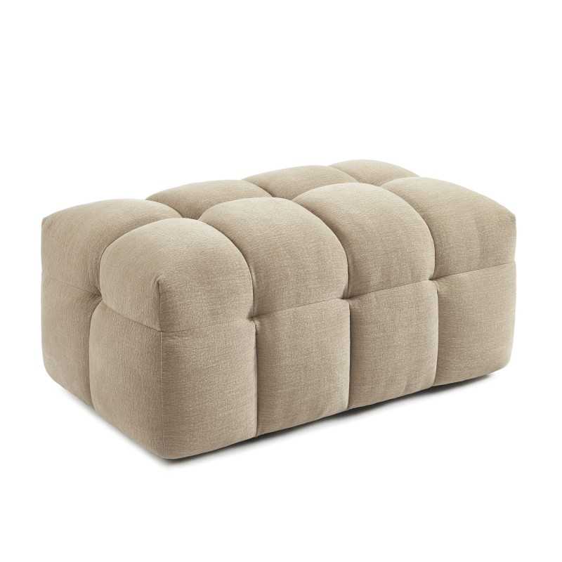 Pouf MOODY tissu lin beige
