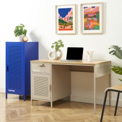 Bureau PANTONE métal taupe 120cm