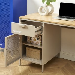 Bureau PANTONE métal taupe 120cm
