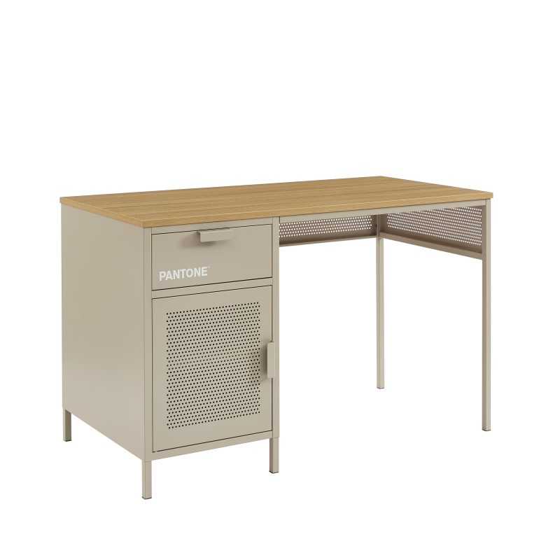 Bureau PANTONE métal taupe 120cm