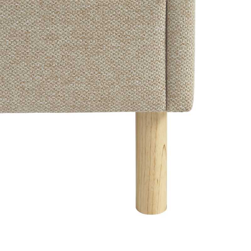 Lit NEBULA tissu grège 160x200 sommier inclus