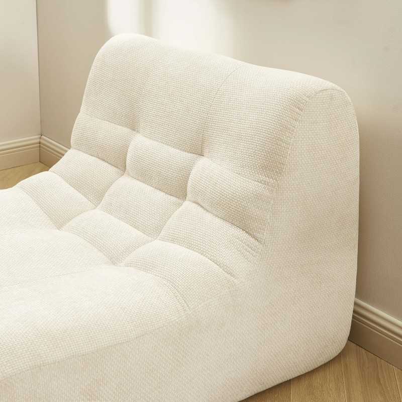 Chauffeuse JANIS modulable 1 place tissu chenille écru