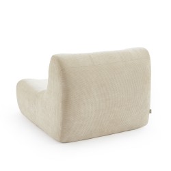 Chauffeuse JANIS modulable 1 place tissu chenille écru