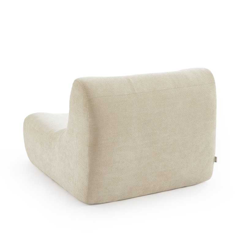 Chauffeuse JANIS modulable 1 place tissu chenille écru