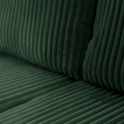 Canapé d'angle convertible et réversible GLORIA 4 places velours côtelé vert kaki