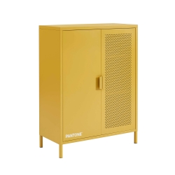 Buffet PANTONE métal jaune moutarde h100cm