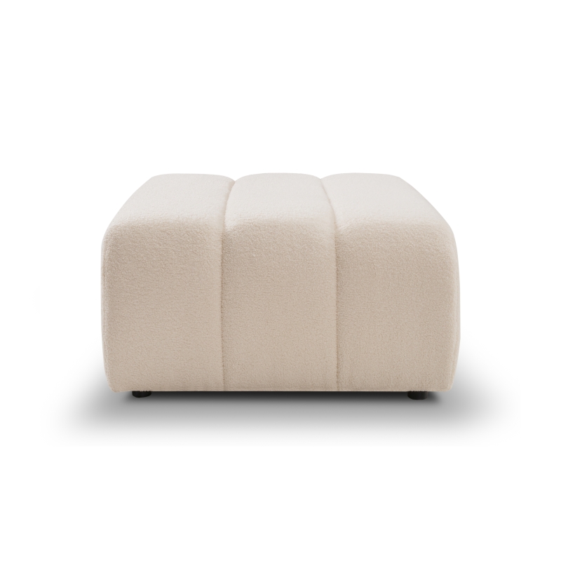 Pouf BELEM tissu bouclette écru