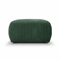 Pouf GLORIA velours côtelé vert kaki