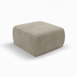 Pouf GLORIA velours côtelé taupe