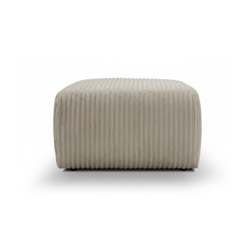 Pouf GLORIA velours côtelé taupe
