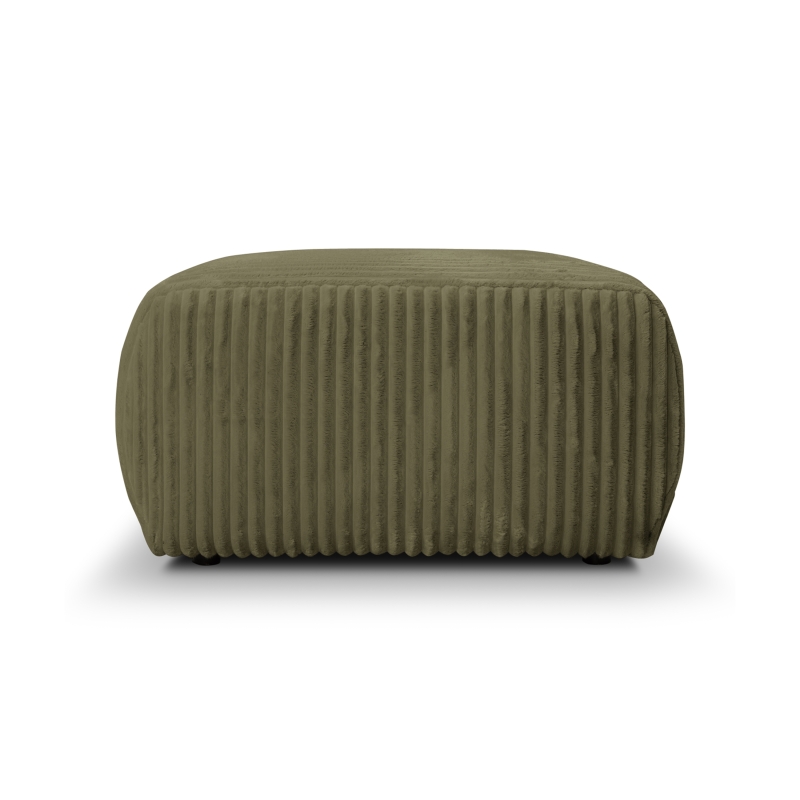 Pouf GLORIA velours côtelé vert sauge
