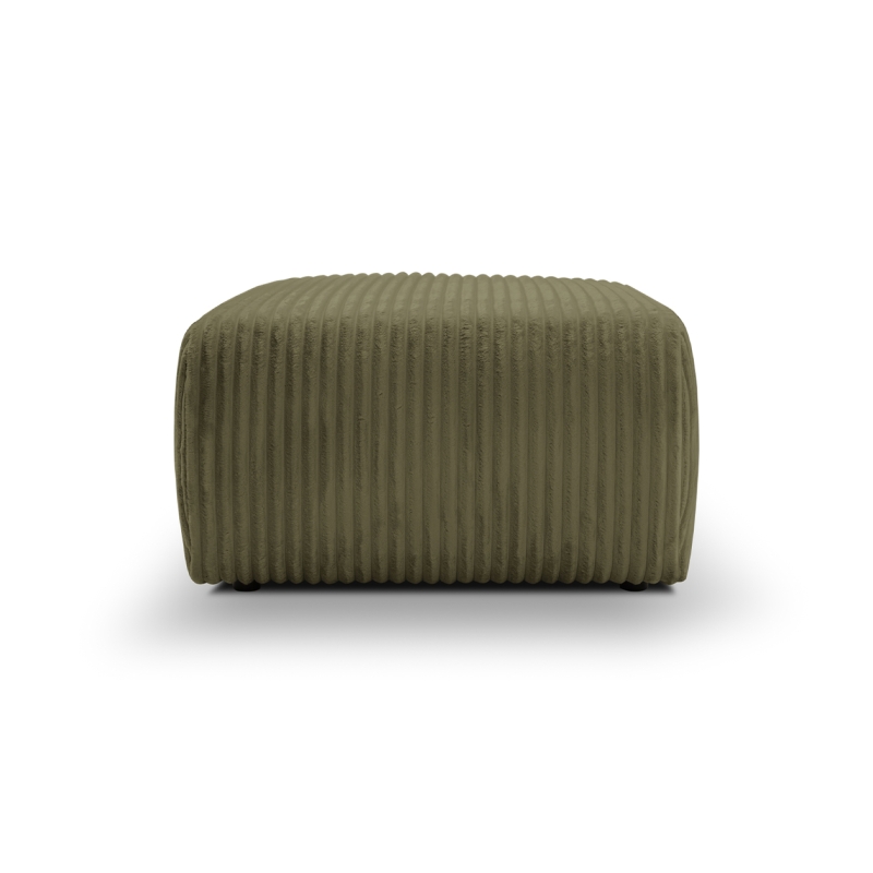 Pouf GLORIA velours côtelé vert sauge