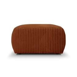 Pouf GLORIA velours côtelé terracotta