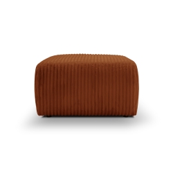 Pouf GLORIA velours côtelé terracotta