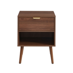 Lot de 2 tables de chevet JEANNE effet noyer