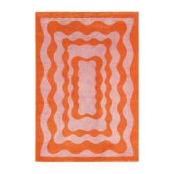 Tapis ABBY orange motif vintage 160x230 cm