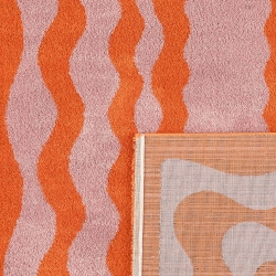 Tapis ABBY orange motif vintage 160x230 cm