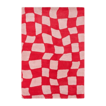 Tapis ABBY rouge motif vintage 160x230 cm