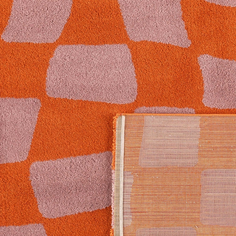 Tapis ABBY orange motif vintage 160x230 cm