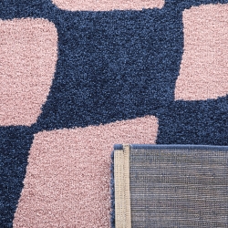 Tapis ABBY bleu motif vintage 200x280 cm