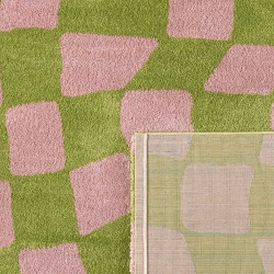 Tapis ABBY vert motif vintage 160x230 cm