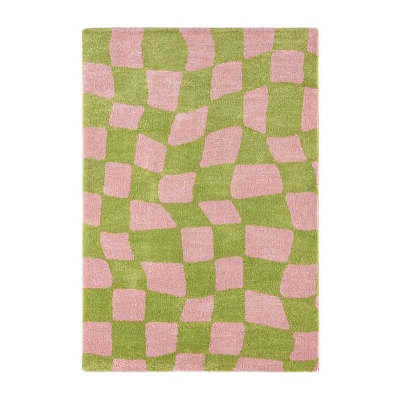 Tapis ABBY vert motif vintage 200x280 cm