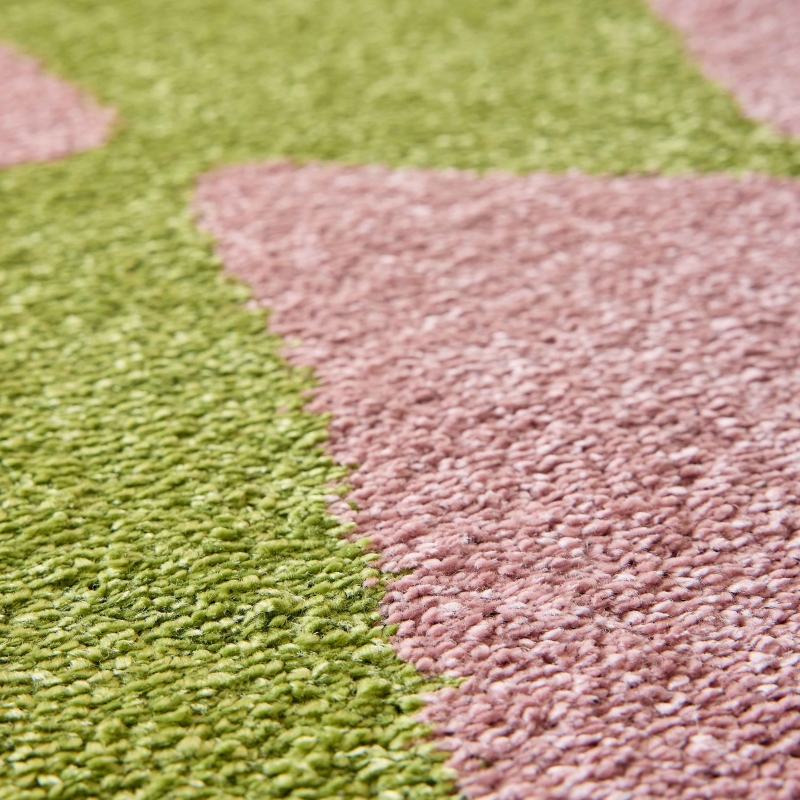 Tapis ABBY vert motif vintage 200x280 cm