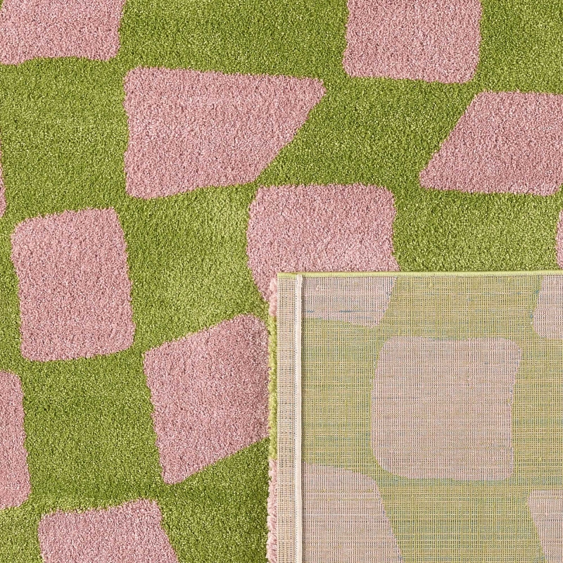 Tapis ABBY vert motif vintage 200x280 cm