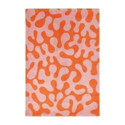 Tapis ABBY orange motif vintage 80x140 cm
