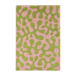 Tapis ABBY vert motif vintage 80x140 cm