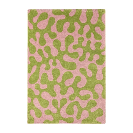 Tapis ABBY vert motif vintage 120x160 cm