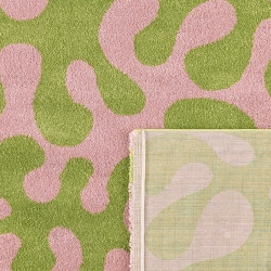 Tapis ABBY vert motif vintage 200x280 cm