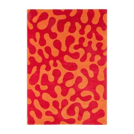 Tapis ABBY rouge motif vintage 200x280 cm