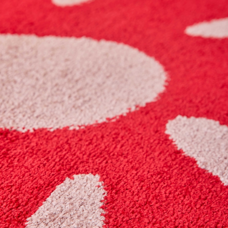 Tapis ABBY rouge motif vintage 200x280 cm