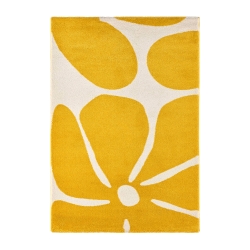 Tapis ABBY jaune motif vintage 80x140 cm