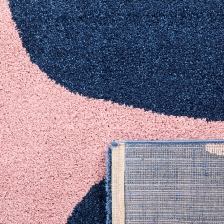 Tapis ABBY bleu motif vintage 160x230 cm