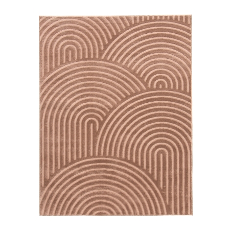 Tapis OLGA moka motif arc en ciel 80x150 cm