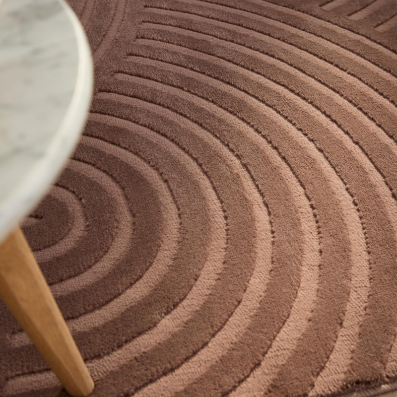 Tapis OLGA moka motif arc en ciel 120x160 cm