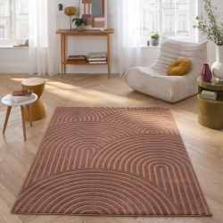 Tapis OLGA moka motif arc en ciel 160x230 cm