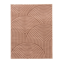 Tapis OLGA moka motif arc en ciel 200x290 cm