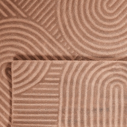 Tapis OLGA moka motif en relief 80x150 cm