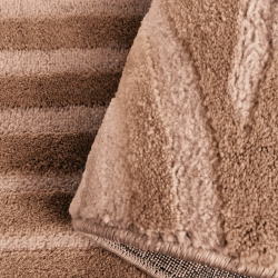 Tapis OLGA moka motif en relief 80x150 cm