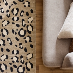 Tapis SAVA beige effet léopard 200x290 cm