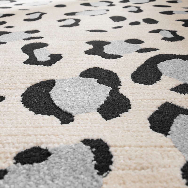 Tapis SAVA crème effet léopard 80x150 cm