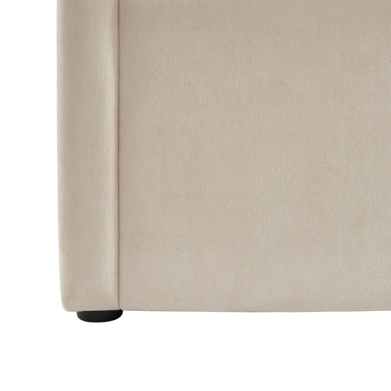 Lit coffre DARIO en tissu beige 160 x 200 cm