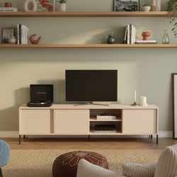 Meuble TV HULDA beige 203cm