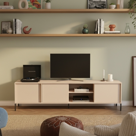 Meuble TV HULDA beige 203cm