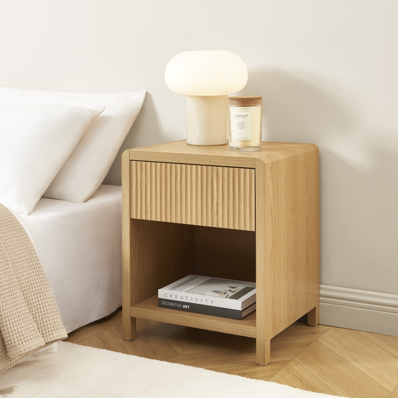Table de chevet UTICA effet chêne