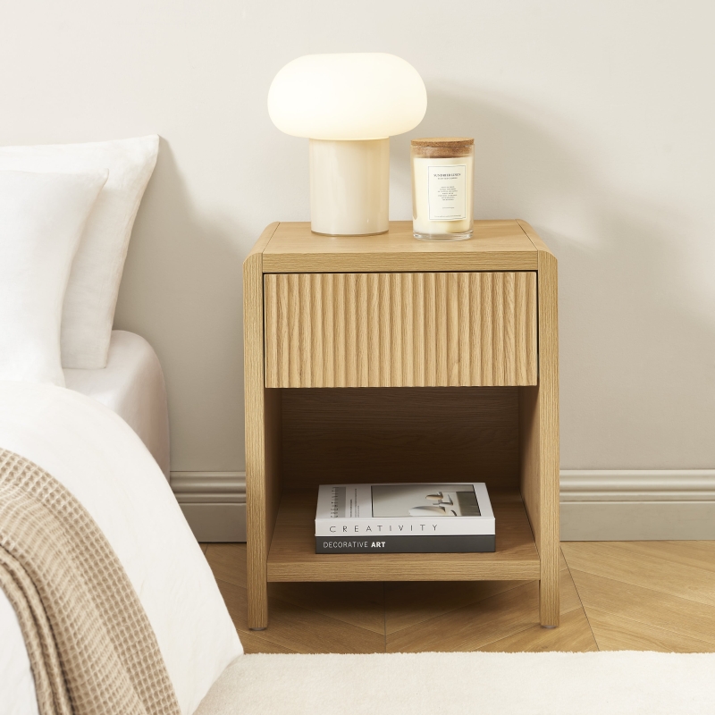 Table de chevet UTICA effet chêne